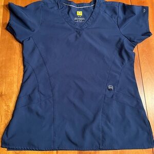 WonderWink Women's Short Sleeve Top in Deep Blue